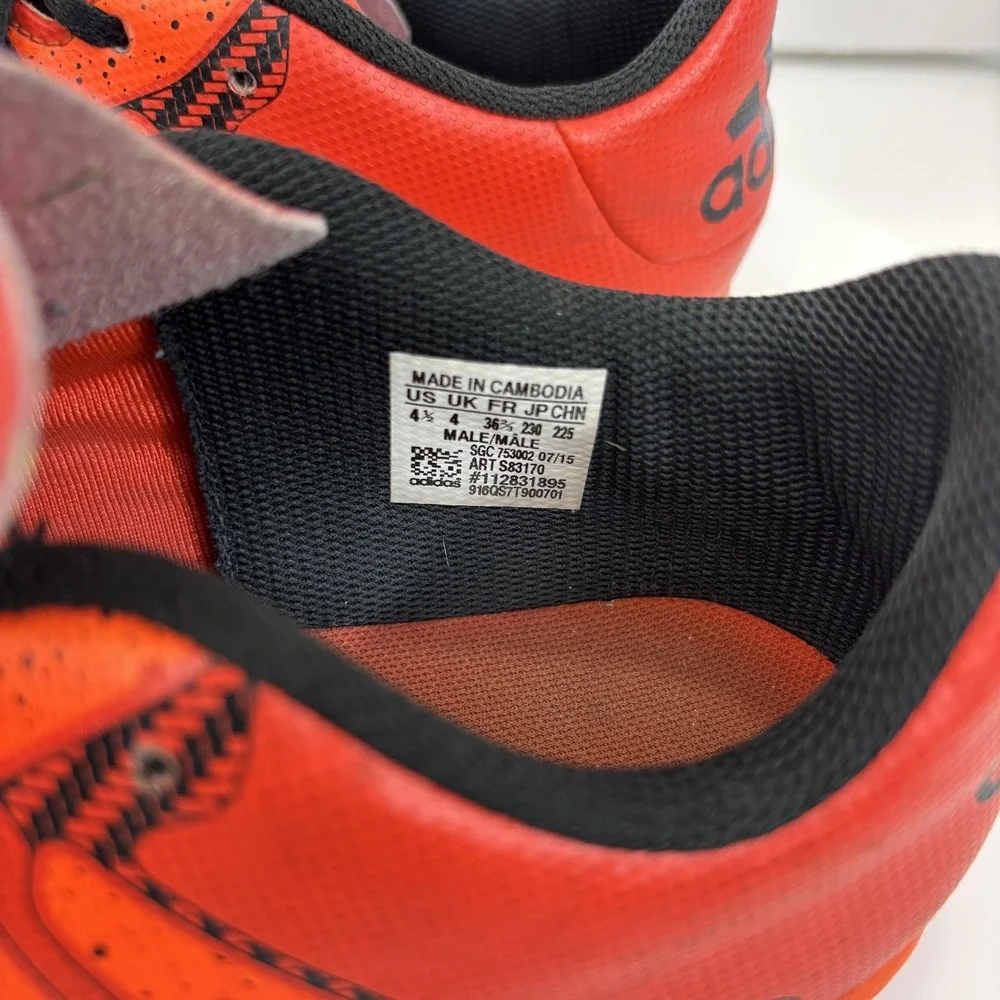 Adidas X 15.4 Indoor Soccer‎ Shoes Youth Size 4.5 Orange Sneakers S83170